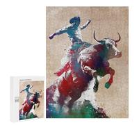 Rompecabezas para Adolescentes500 PCS Rodeo Sport Art Rompecabezas para Adultos Juegos Divertidos Desafío Difícil Oferta como Regalos para Toda La Familia 500 PCS