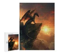 Rompecabezas para Adolescentes500 PCS Space Dragon On A Cliff Rompecabezas para Adultos Juegos Divertidos Desafío Difícil Oferta como Regalos para Toda La Familia 500 PCS