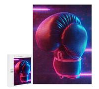 Rompecabezas para Adolescentes500 PCS Sport Neon Boxing Glove Rompecabezas para Adultos Juegos Divertidos Desafío Difícil Oferta como Regalos para Toda La Familia 500 PCS