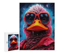 Rompecabezas para Adolescentes500 PCS Stylish Duck in Sunglasses Rompecabezas para Adultos Juegos Divertidos Alivia El Estrés Oferta como Regalos para Toda La Familia 500 PCS