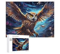 Rompecabezas para Adolescentes500 PCS Whispering Wings The Majestic Owl in Flight Rompecabezas para Adultos Juegos Divertidos Alivia El Estrés Oferta como Regalos para Toda La Familia 500 PCS