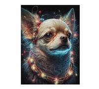 Rompecabezas para Adolescentes52x38cm/1000pcs Magical Light-Emitting Dog Portrait Rompecabezas para Adultos Juego De Ingenio Desafío Difícil para Cumpleaños, Navidad 52x38cm/1000pcs
