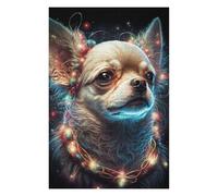 Rompecabezas para Adolescentes75x50cm/1000pcs Magical Light-Emitting Dog Portrait Rompecabezas para Adultos Juego De Ingenio Desafío Difícil para Cumpleaños, Navidad 75x50cm/1000pcs
