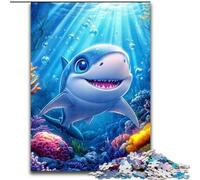 Rompecabezas para Adultos 1000 Baby Shark Puzzle diversión Familiar en Navidad, Acción de Gracias, cumpleaños y Pascua 50X75CM