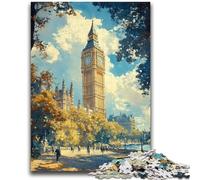 Rompecabezas para Adultos 1000 Big Ben en Londres Juegos educativos Decoración del hogar Regalo de cumpleaños, Regalos para Mayores de 14 años 38x26cm