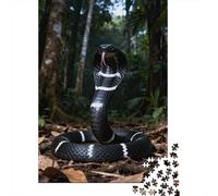 Rompecabezas para Adultos 1000 Black King Cobra Snake Rompecabezas para Adultos Juego Práctico Corte De Precisión Regalos para Amigos Y Familiares 70x50cm/1000pcs