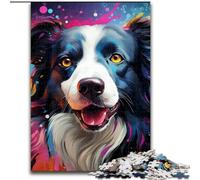 Rompecabezas para Adultos: 1000 Border Collie Nebula, Rompecabezas difíciles para Adultos, desafiante Rompecabezas DIY para Adolescentes (tamaño 38x26cm)