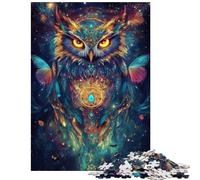 Rompecabezas para Adultos 1000 Búho Místico Galaxia Rompecabezas para Adolescentes Antiestrés Juguetes Difíciles y Retos Juegos Educativos (38x26cm)