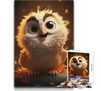 Rompecabezas para Adultos 1000 búhos sabiduría Resplandor Ideal para Momentos de Tranquilidad y relajación Corte Uniforme Limpio Juguete de Ocio tamaño 38x26cm