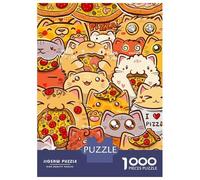 Rompecabezas para Adultos 1000 Bunch of Pizza Cats Rompecabezas para Adultos Juego De Ingenio Análisis Y Lógica Desafiante De Completar 52x38cm/1000pcs