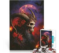 Rompecabezas para Adultos 1000 Cabra del Diablo Madera，para Mayores de 14 años Alivio del estrés Regalos difíciles y difíciles para Mujeres y Hombres。tamaño：50x75cm/19.68x29.52pulgada