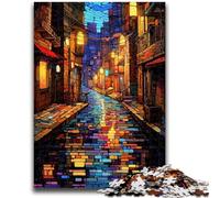 Rompecabezas para Adultos: 1000 Calles Coloridas de la Ciudad, Juegos educativos, decoración del hogar, Regalo de cumpleaños, Regalos para Mayores de 14 años, 38x26cm