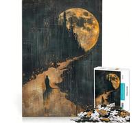 Rompecabezas para Adultos 1000 Caminando a la luz de la Luna Juegos Divertidos para Relajarse intelectualmente y Mejorar el Amor Entre Parejas 38x26cm