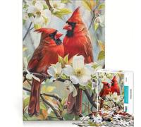 Rompecabezas para Adultos 1000 Cardenales, Juego Familiar, Mejora la Memoria, Regalo Ideal para Toda la Familia 38x26cm