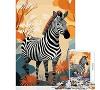 Rompecabezas para Adultos 1000 cebras en el Bosque Juguete Educativo Regalo de cumpleaños Juego práctico Interesante para Reducir el estrés tamaño 50x75cm