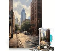 Rompecabezas para Adultos 1000 Charlotte Art USA Exact Edge Art Focus Building Toy Cozy Time Game Christmas Wall Art (38x52cm)