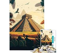 Rompecabezas para Adultos 1000 Chichén Itzá Un Reto para completar Juego Familiar de Corte de precisión para Mayores de 14 años (38x26cm)