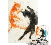Rompecabezas para Adultos 1000 ¡Choque de Gatos! Actividades Divertidas para Hacer en casa Una Obra de Arte Juegos relajantes Apto para Mayores de 14 años (38x52cm)