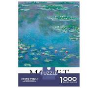 Rompecabezas para Adultos 1000 Claude Monet Water Lilies Rompecabezas para Adultos Juegos Relajantes Montaje De Patrones Regalos para Amigos Y Familiares 38x26cm/1000pcs