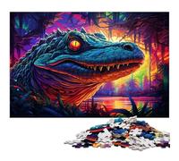 Rompecabezas para Adultos 1000 cocodrilos del Nilo de Colores Rompecabezas de Madera para Adultos y niños Juguete Educativo (tamaño 75 x 50 cm)