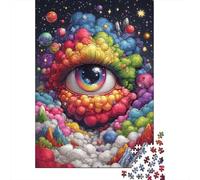 Rompecabezas para Adultos 1000 Colorful Cosmic Eye Illustration Rompecabezas para Adultos Juego Práctico Corte De Precisión Regalos para Amigos Y Familiares 52x38cm/1000pcs