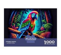 Rompecabezas para Adultos 1000 Colorful Parrot in Amazon Rainforest Rompecabezas para Adultos Juegos Relajantes Montaje De Patrones Regalos para Amigos Y Familiares 38x26cm/1000pcs