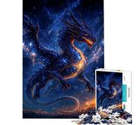 Rompecabezas para Adultos 1000 Dragón Cósmico en Nebulosa Rompecabezas para Adultos Juego práctico Vacaciones en casa Matar el Tiempo Regalo de cumpleaños Regalos (Tamaño 50x75cm)