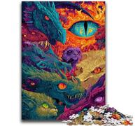 Rompecabezas para Adultos 1000 Dragones misteriosos, Divertidos para Toda la Familia Toda la Familia a Partir de 14 años 50x75cm