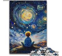 Rompecabezas para Adultos 1000 El Principito del Cielo Nocturno, Ayuda al Cerebro a ejercitar, Juguetes adictivos para Cultivar la Paciencia, Colección de Artistas, Bellas Artes 38x26cm