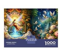 Rompecabezas para Adultos 1000 Enchanted Forest Fantasy-4 Rompecabezas para Adultos Juego Práctico Corte De Precisión Regalos para Amigos Y Familiares 38x26cm/1000pcs