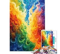 Rompecabezas para Adultos 1000 espirales de arcoíris Abstractos Rompecabezas para Adultos Juego práctico Vacaciones en casa Matar el Tiempo Regalo de cumpleaños Regalos (Tamaño 38x26cm)