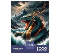 Rompecabezas para Adultos 1000 Fantasy Dragon Art Print-7 Rompecabezas para Adultos Juego De Ingenio Análisis Y Lógica Desafiante De Completar 70x50cm/1000pcs