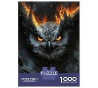 Rompecabezas para Adultos 1000 Fiery Owl Majesty -1 Rompecabezas para Adultos Juegos Relajantes Montaje De Patrones Regalos para Amigos Y Familiares 52x38cm/1000pcs