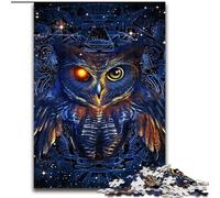 Rompecabezas para Adultos 1000 Galaxy Owl Rompecabezas de Madera tamaño 50x75cm Día de la Madre, Cumpleaños, Navidad