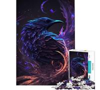 Rompecabezas para Adultos 1000 Galaxy Raven Crow Bird Juego desafiante Juguetes Juegos relajantes Actividades Familiares Regalo para cumpleaños (Tamaño 38x52cm)