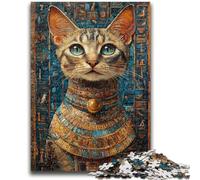 Rompecabezas para Adultos 1000 Gatos del Antiguo Egipto Apto para Mayores de 14 años Juegos Familiares Oferta como Regalo para Toda la Familia 26x38cm
