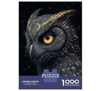 Rompecabezas para Adultos 1000 Golden Owl Portrait Rompecabezas para Adultos Juegos Relajantes Montaje De Patrones Regalos para Amigos Y Familiares 70x50cm/1000pcs
