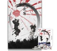 Rompecabezas para Adultos 1000 Guerreros samuráis Ideal para Momentos de Tranquilidad y relajación Juguete de Ocio de Corte Uniforme Limpio Tamaño 38x52cm