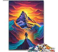 Rompecabezas para Adultos, 1000 Hermosas montañas Coloridas de Madera, para Adolescentes Mayores de 14 años, decoración del hogar, 50x75cm, Regalo de cumpleaños