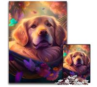 Rompecabezas para Adultos: 1000 Hermosos Rompecabezas de Golden Retriever para Adultos, Adolescentes,unión Familiar,Rompecabezas y Regalo de decoración del hogar DIY,50x75cm