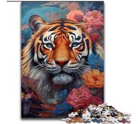 Rompecabezas para Adultos 1000 Hermosos Tigres de Madera, para Adolescentes Mayores de 14 años, decoración del hogar 50x75cm, Regalo de cumpleaños