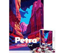 Rompecabezas para Adultos 1000 Ilustraciones del Parque Nacional de Petra Juguetes para Decorar el hogar Regalos para Amigos Secretos Juego de ingenio Cada Pieza es única - Tamaño 50x75cm