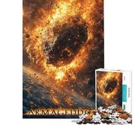 Rompecabezas para Adultos 1000 Impacto de asteroide Armageddon Rompecabezas para Adultos Juego práctico Vacaciones en casa Matar el Tiempo Regalo de cumpleaños Regalos (Tamaño 38x26cm)