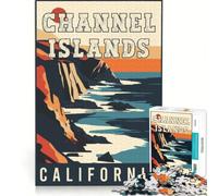 Rompecabezas para Adultos: 1000 Islas del Canal en California, Juego de ingenio, entretenido para Reducir el estrés, Regalo de Juego desafiante 38x52cm