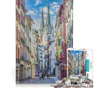 Rompecabezas para Adultos 1000 La Rue Port-Neuf, Juego de ingenio, Interesante para Reducir el estrés, Regalo de Juego desafiante 50x75cm