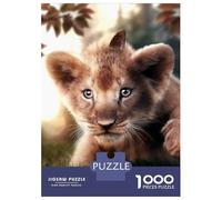 Rompecabezas para Adultos 1000 Lion Cub and Butterfly Rompecabezas para Adultos Juegos Relajantes Montaje De Patrones Regalos para Amigos Y Familiares 52x38cm/1000pcs