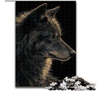 Rompecabezas para Adultos 1000 "Lobo Dorado, Apto para Mayores de 14 años Difícil de completar, Pero Divertido y Divertido Un Regalo Ideal tamaño 26x38cm