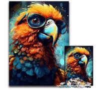 Rompecabezas para Adultos: 1000 Loros con Gafas. Rompecabezas desafiante para Adultos, Actividad Familiar, decoración del hogar, Regalo navideño. 50x75cm/19,68x29,52 Pulgadas.