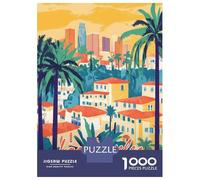 Rompecabezas para Adultos 1000 Los Angeles Cityscape Rompecabezas para Adultos Juego De Ingenio Análisis Y Lógica Desafiante De Completar 70x50cm/1000pcs