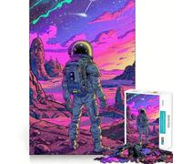 Rompecabezas para Adultos,1000 Luces de Astronauta,Corte, Juguete Divertido para ejercitar la Mente,Juego Tranquilo,Regalo Divertido de cumpleaños (38x52cm)